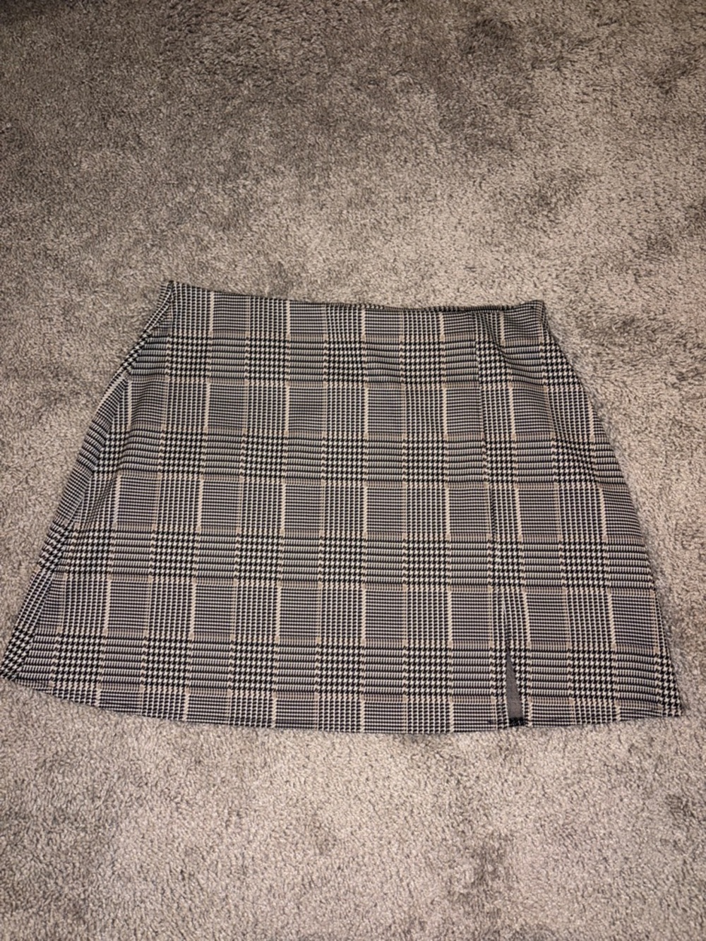 H&M Black and White Plaid Mini Skirt